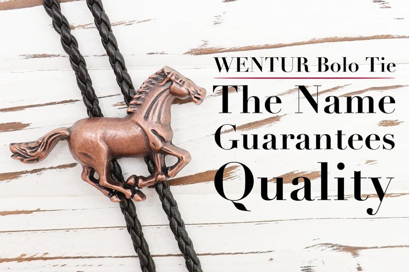 Wentur Bolo Ties for Men Western - Handmade 3D Horse Bolo Tie Design Cowboy Bolo Tie for Women Cowgirl Western Costume Accessories - Image 2